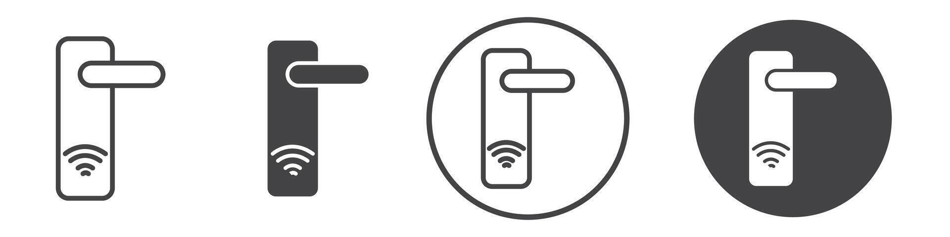 Smart lock icon thin line illustration vector