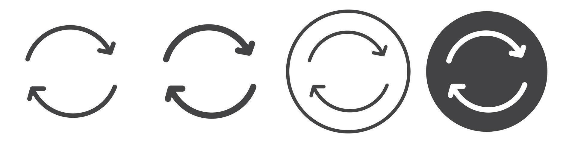 Synchronization icon thin line illustration vector