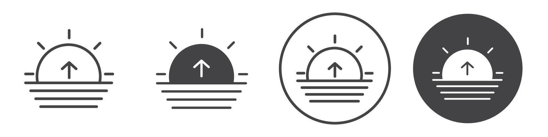 Sunrise icon thin line illustration vector