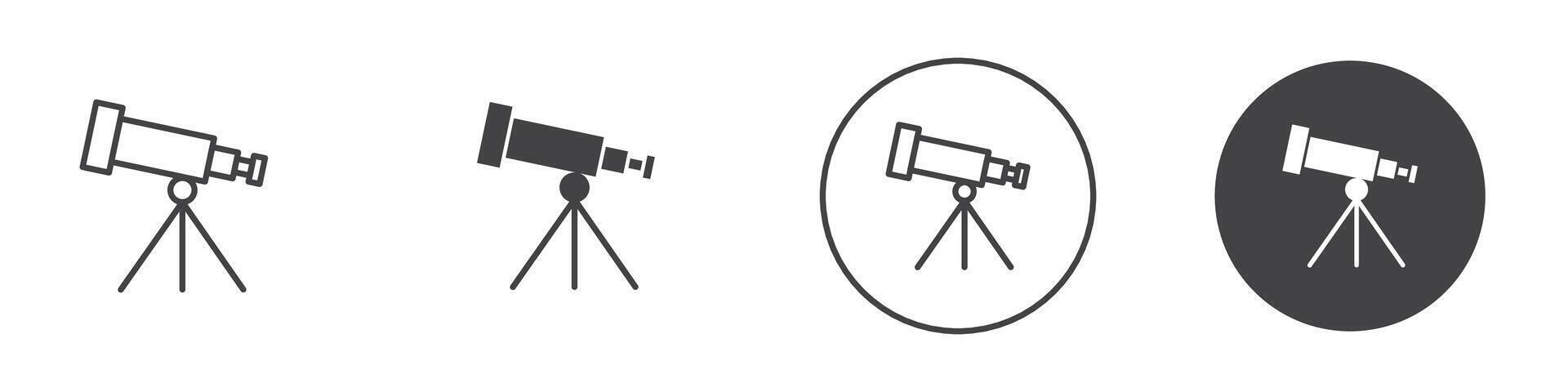 Telescope Icon thin line illustration vector