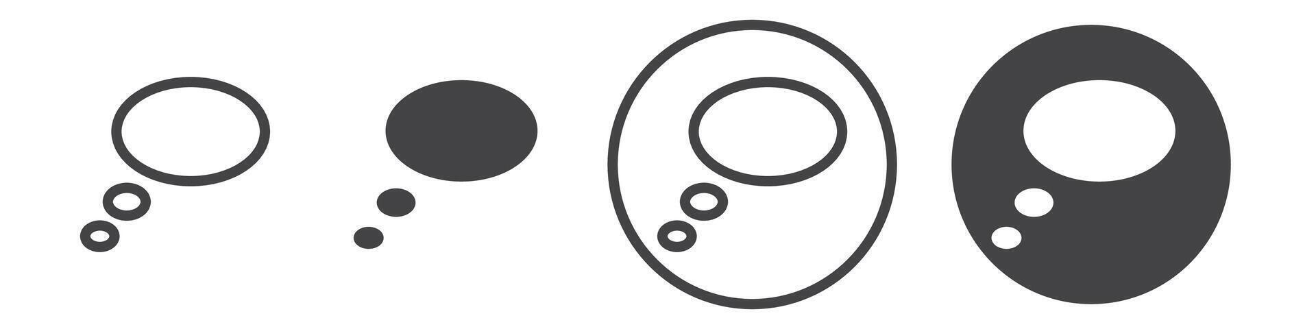 Think bubble icon thin line illustration vector