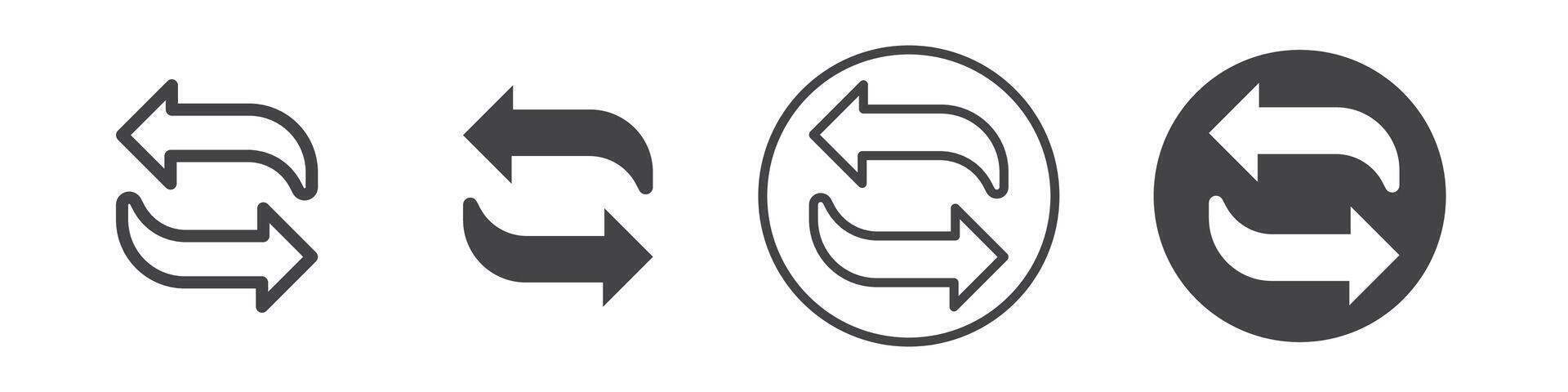Transfer arrows icon thin line illustration vector