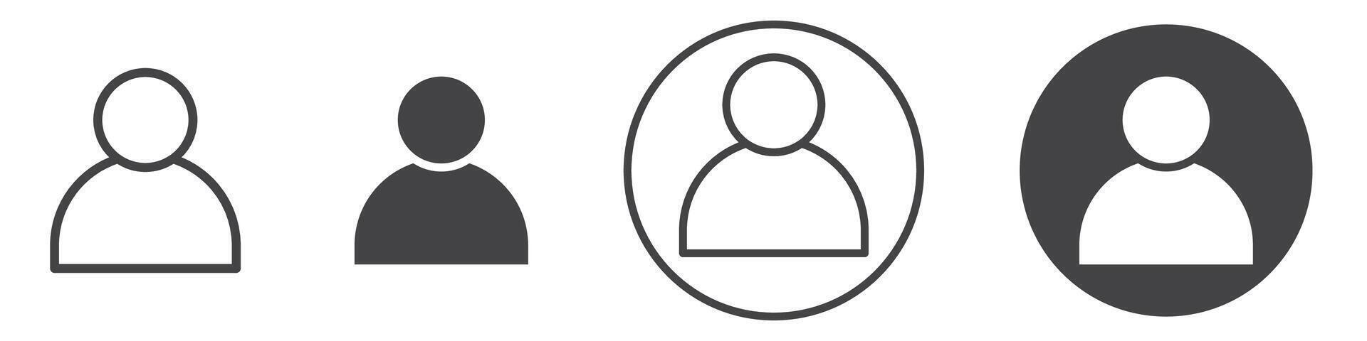 User icon thin line illustration vector