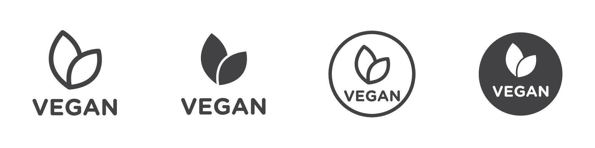 Vegan icon thin line illustration vector