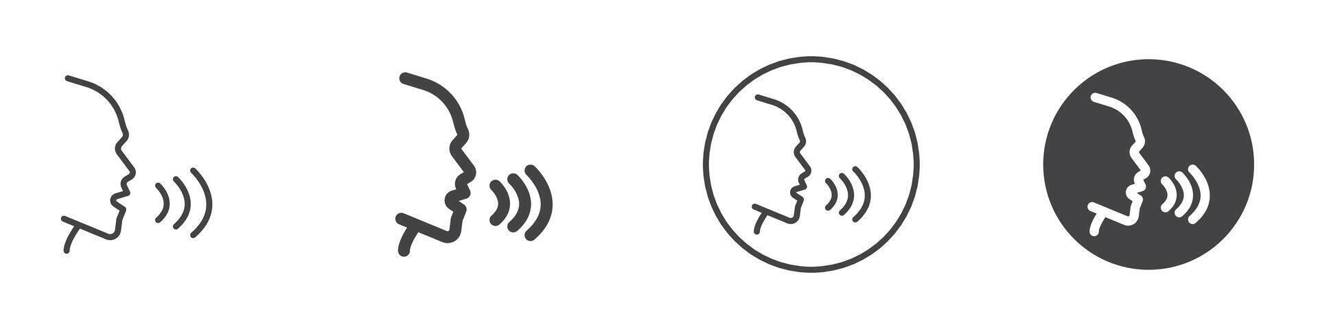 Voice icon thin line illustration vector