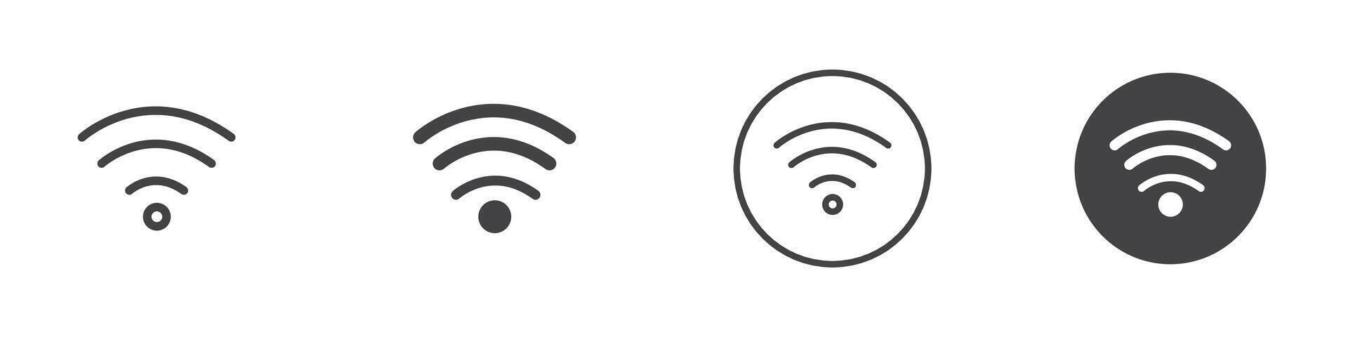 Wifi Signal icon thin line illustration vector