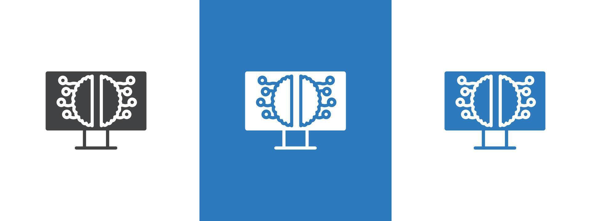 Artificial intelligence icon thin line illustration vector