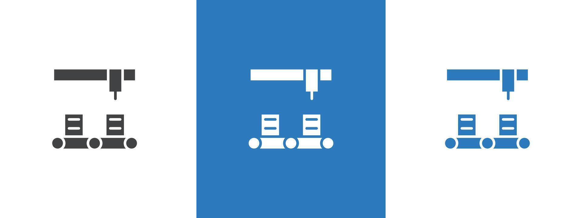Assembly line icon thin line illustration vector