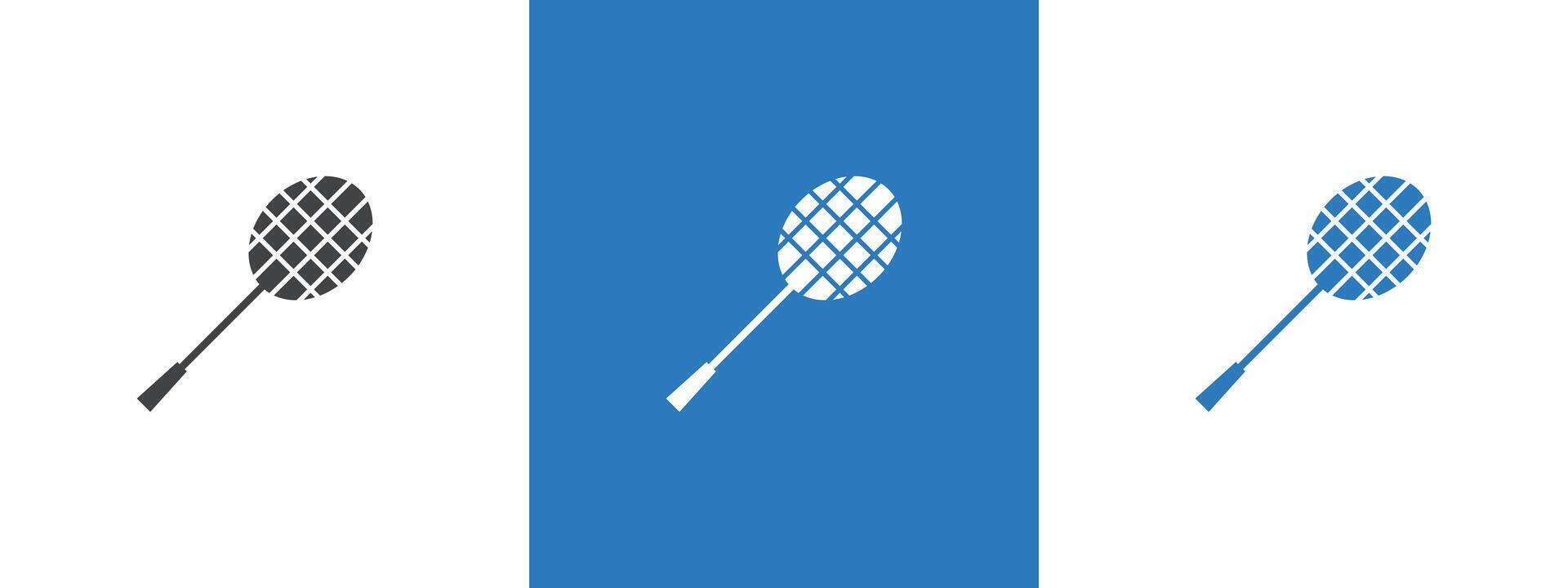 Badminton racquet icon thin line illustration vector