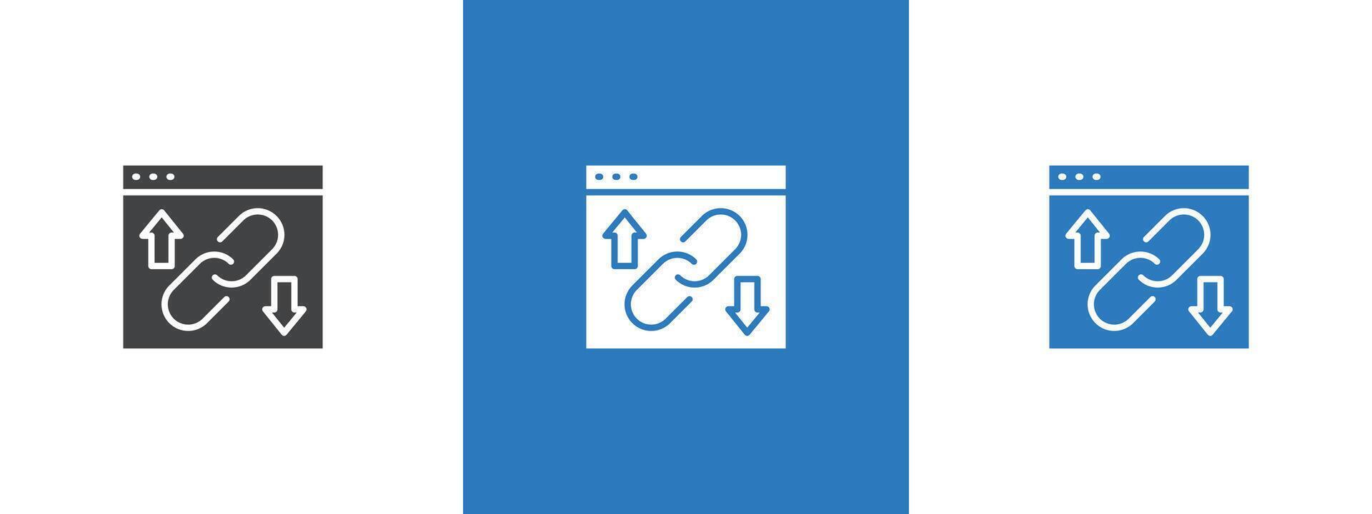 Backlink icon thin line illustration vector