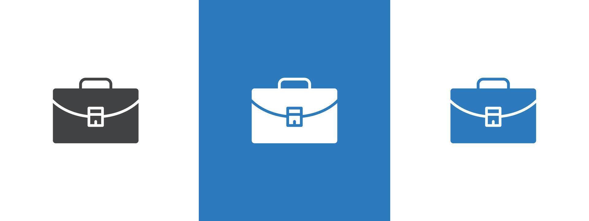 Briefcase icon thin line illustration vector