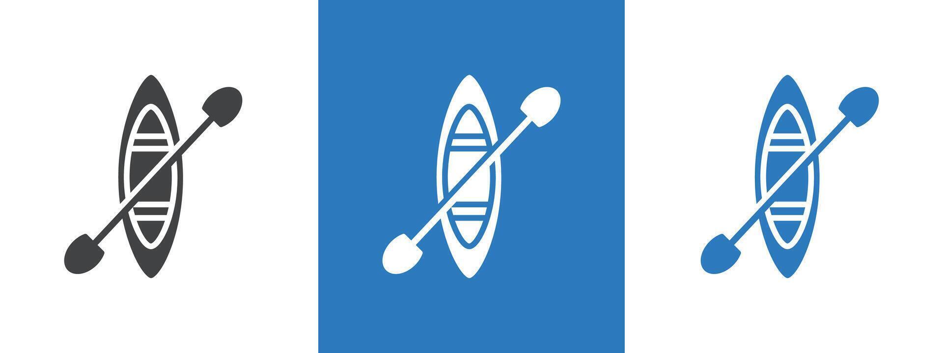 canoe icon thin line illustration vector