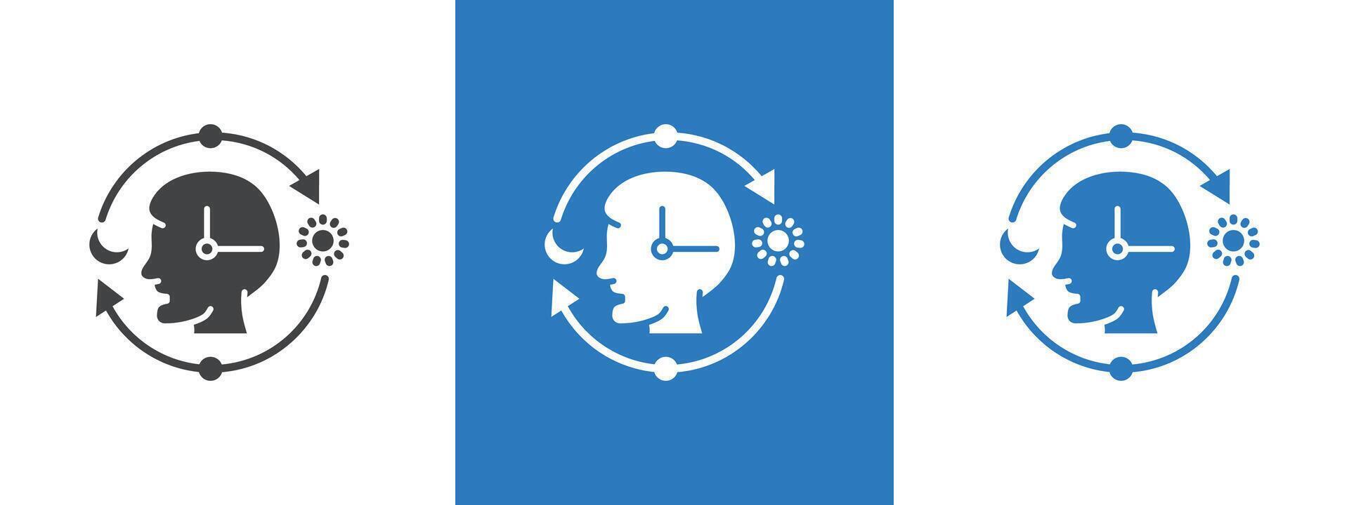 Circadian rhythms icon thin line illustration vector