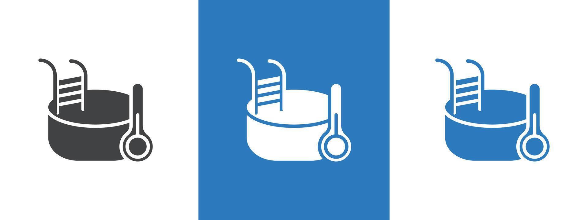 Cold plunge icon thin line illustration vector