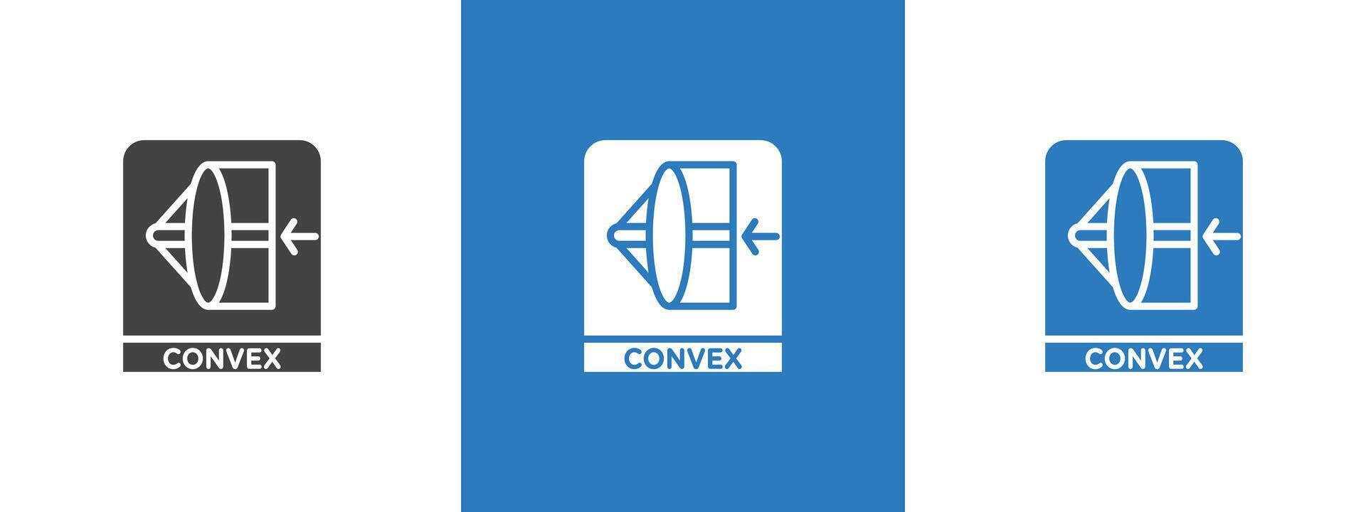 convex icon thin line illustration vector