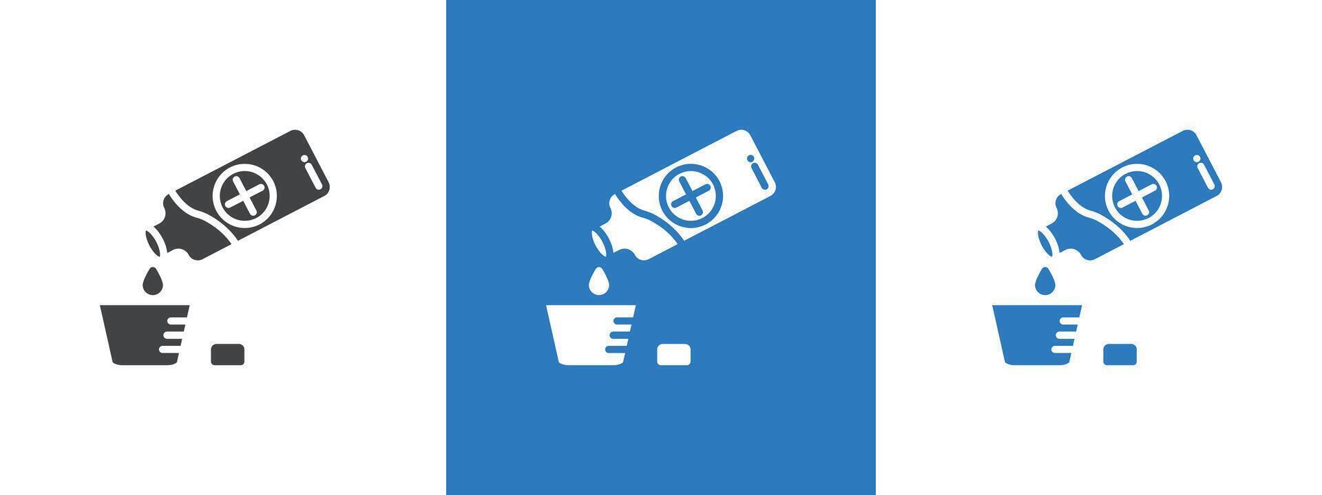 cough syrup icon thin line illustration vector