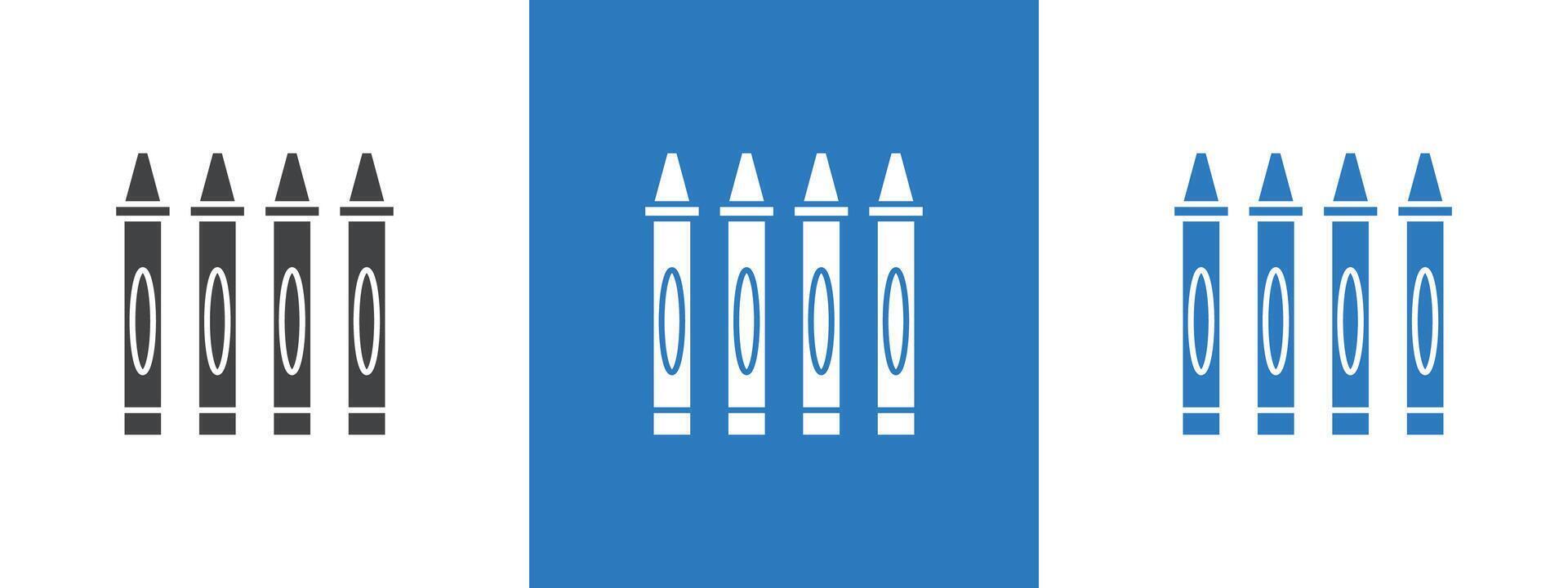 Crayons icon thin line illustration vector