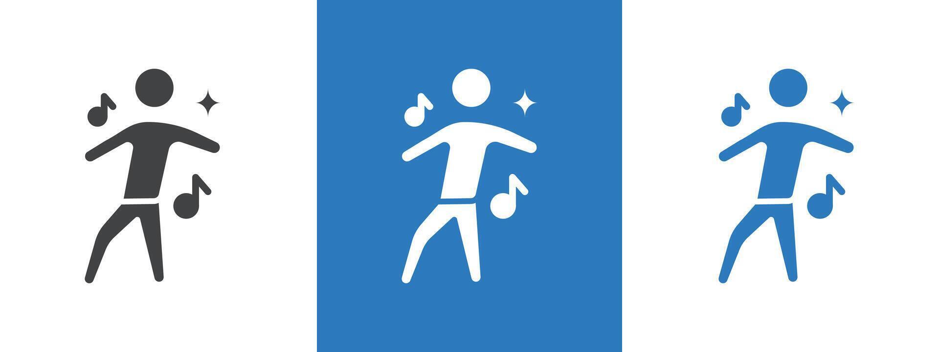 dance icon thin line illustration vector