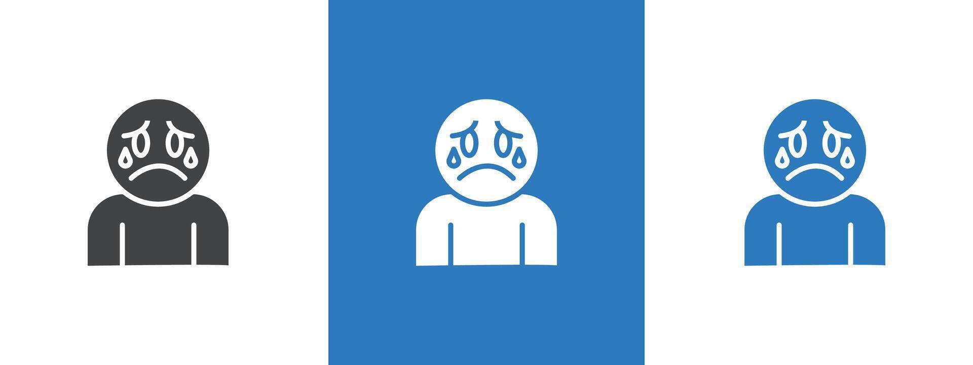Depression icon thin line illustration vector