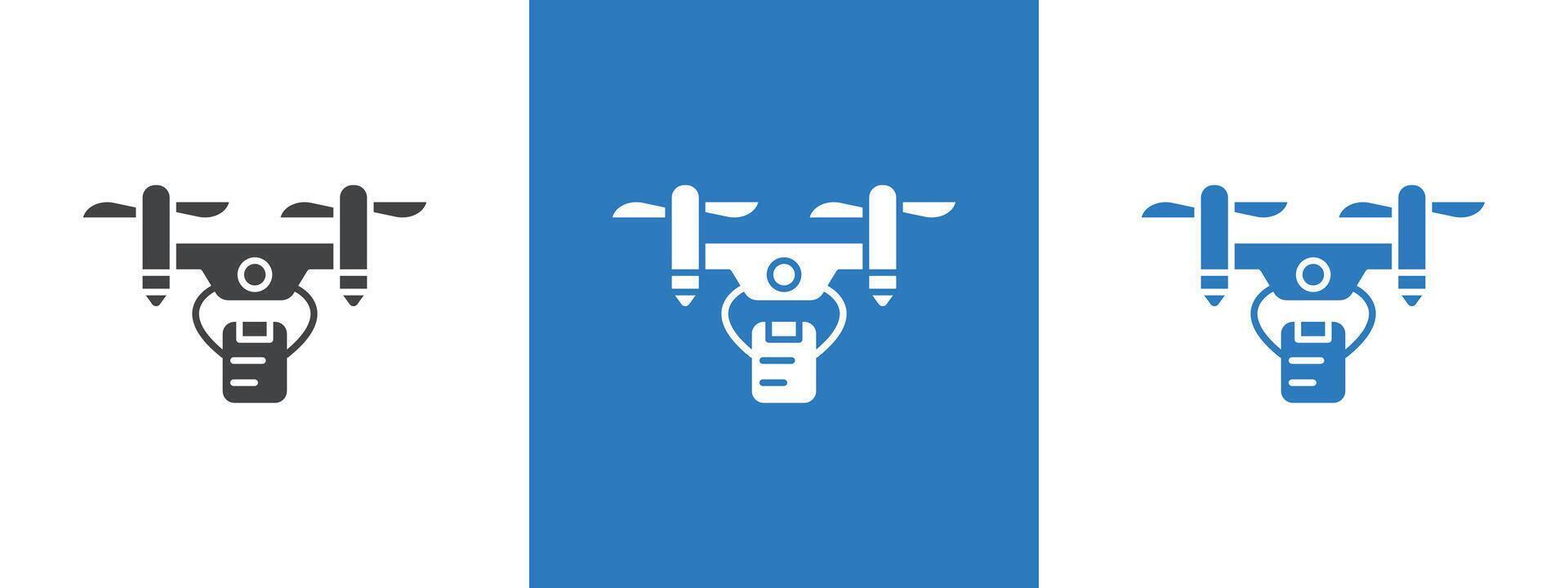 drone delivery icon thin line illustration vector