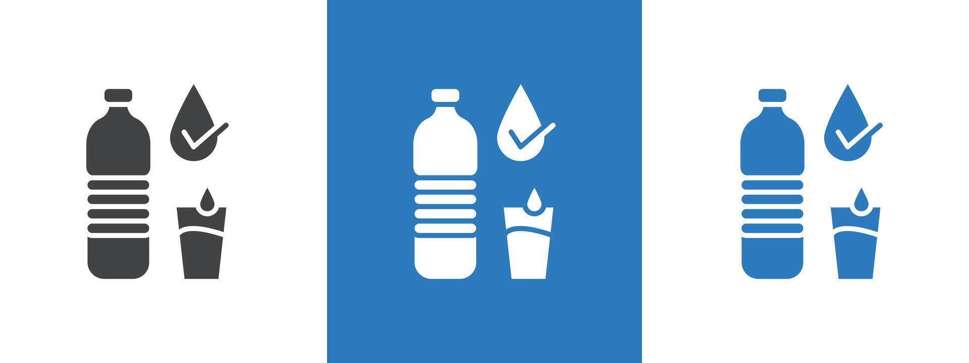 Drinking enough water icon thin line illustration vector