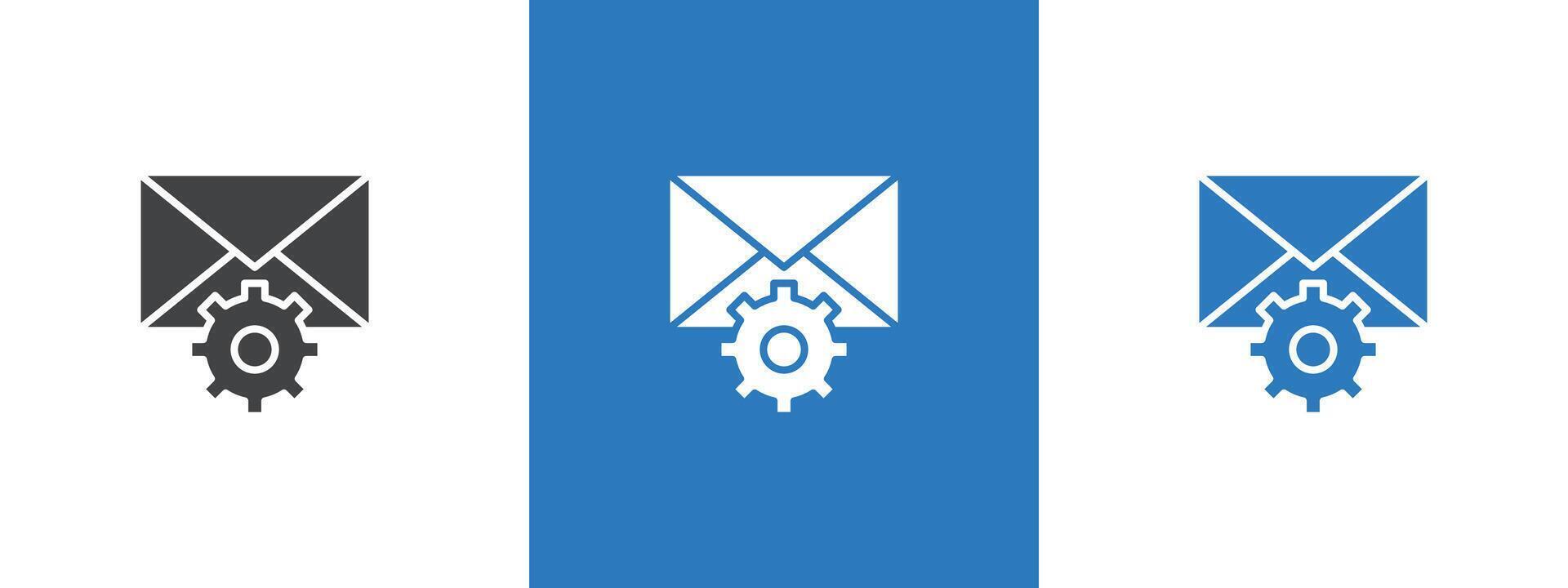 Email settings icon thin line illustration vector