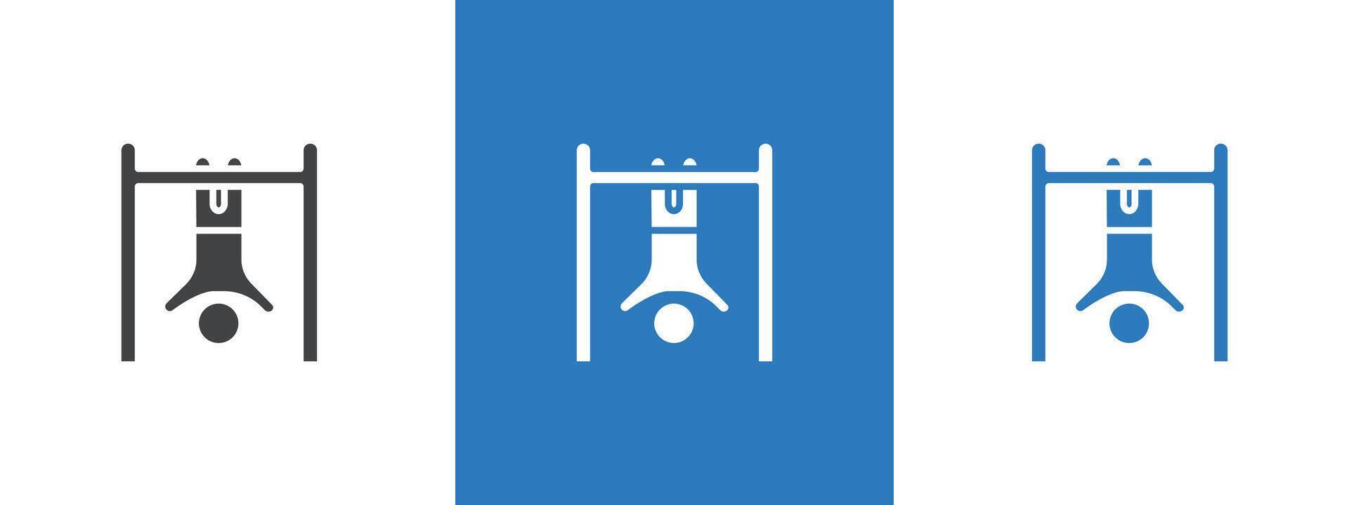 exercise hang bar icon thin line illustration vector