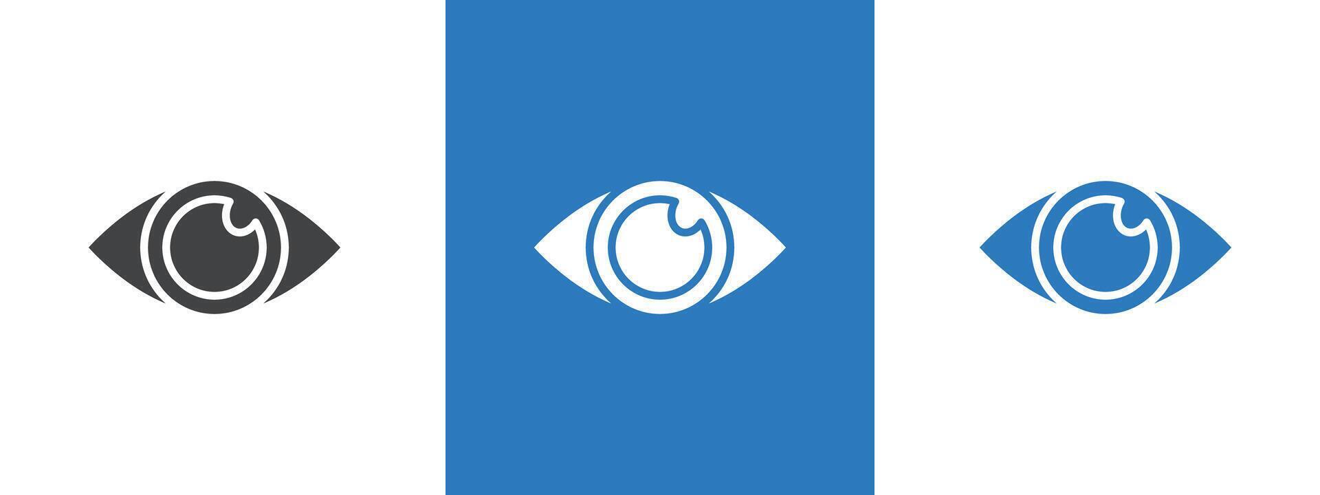 Eye icon thin line illustration vector