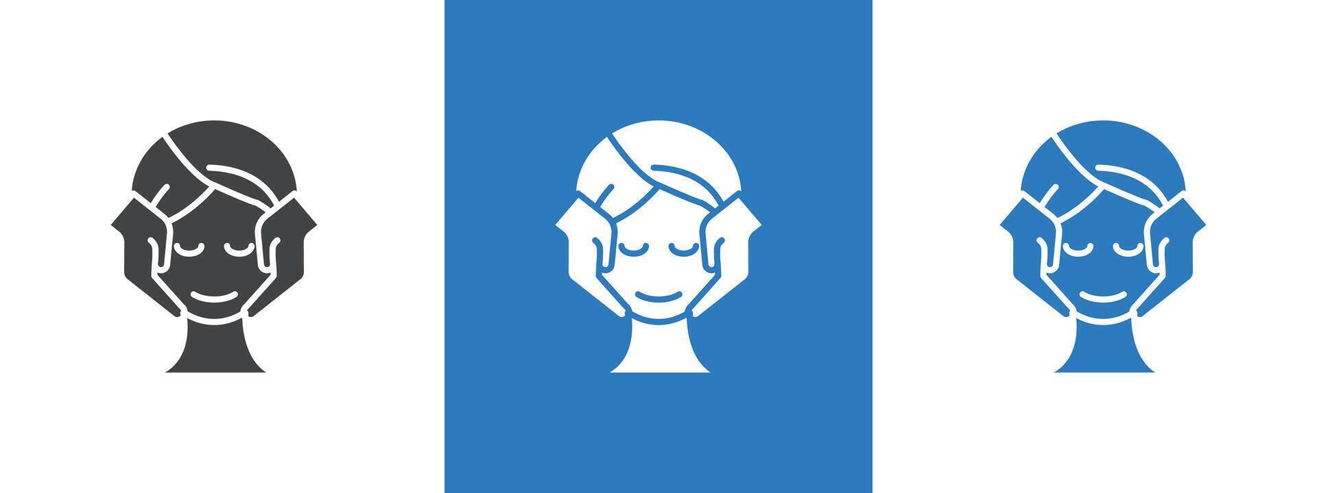 face massage icon thin line illustration vector