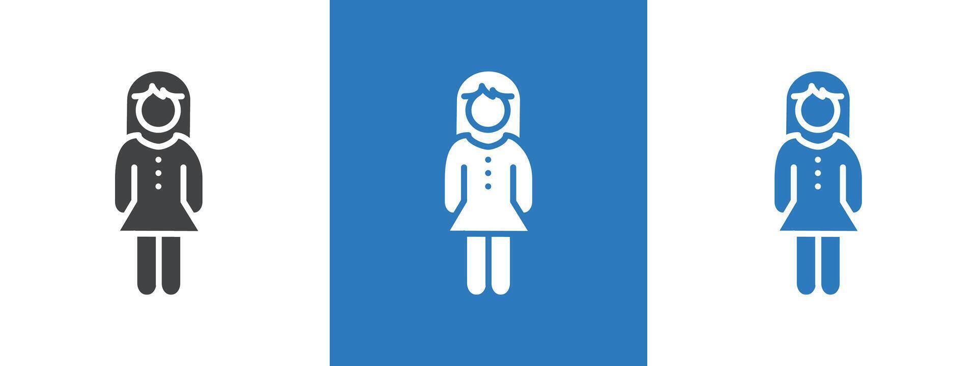 Female icon thin line illustration vector