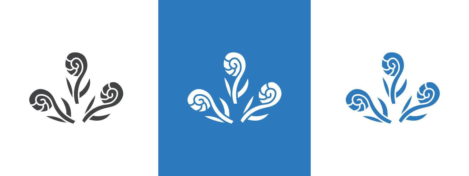 fiddleheads icon thin line illustration vector