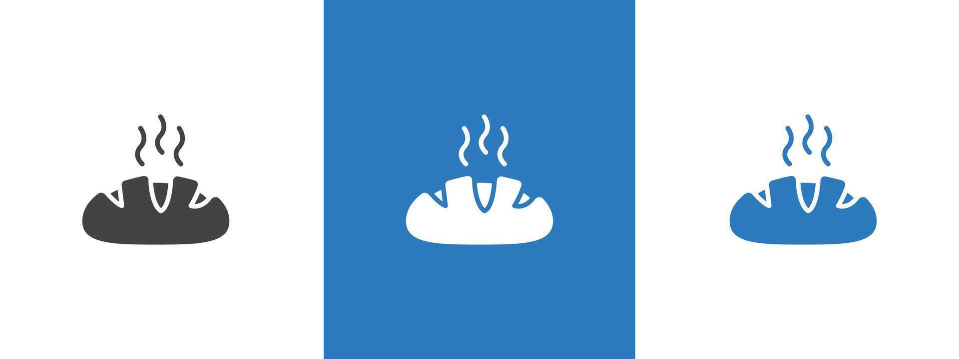 fresh bread icon thin line illustration vector