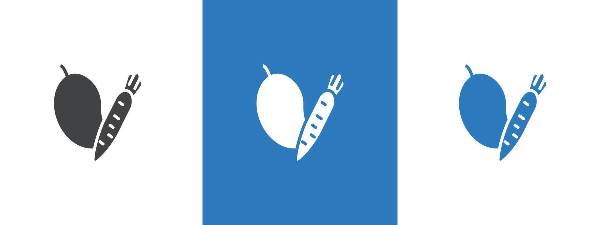 Fruits and vegetables icon thin line illustration vector