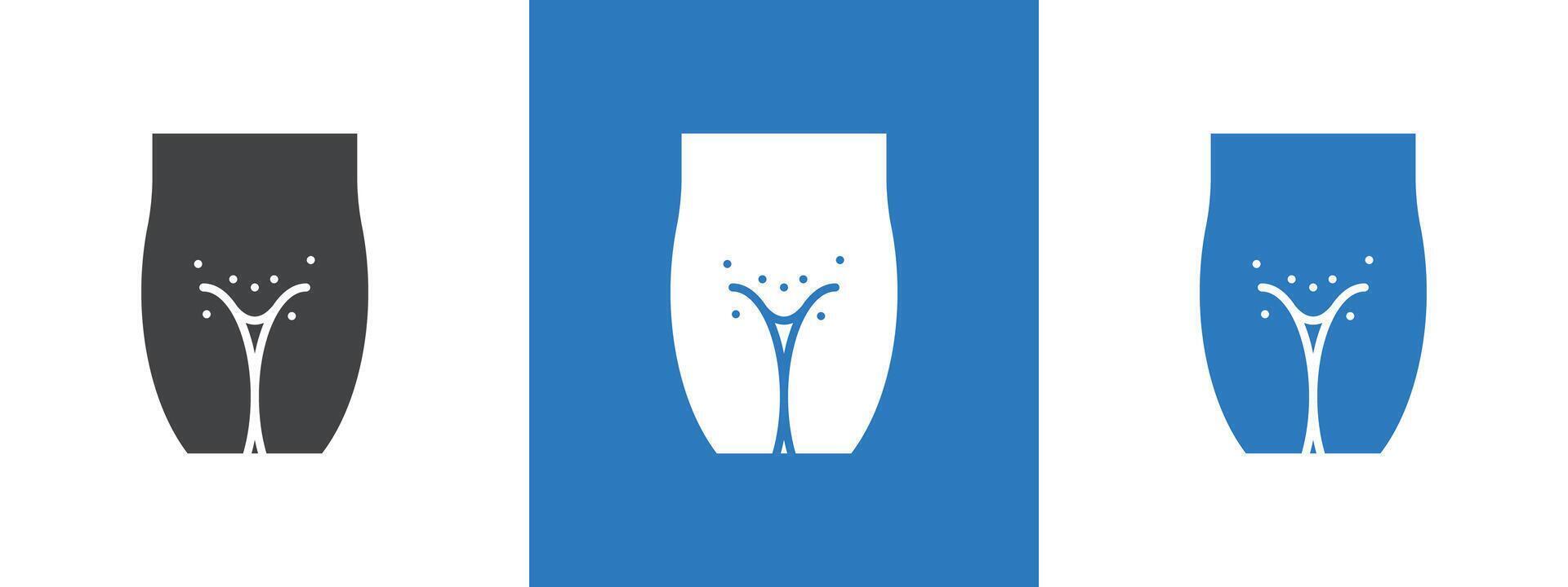 Genital rash icon thin line illustration vector
