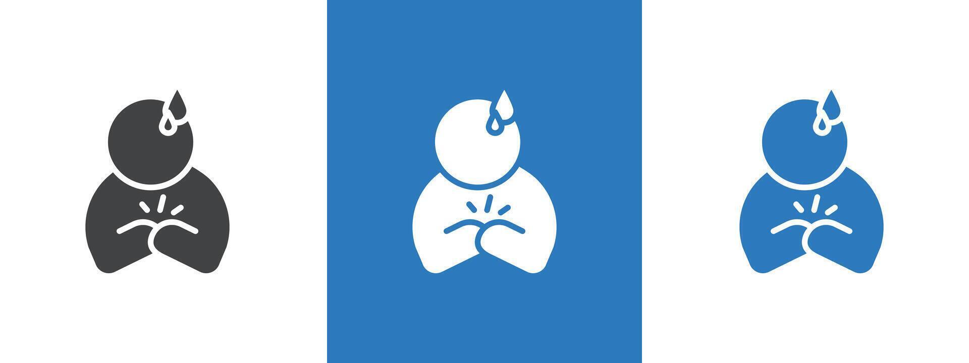 Heart attack icon thin line illustration vector