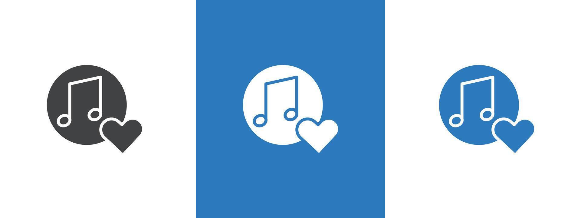 Heard heart note icon thin line illustration vector