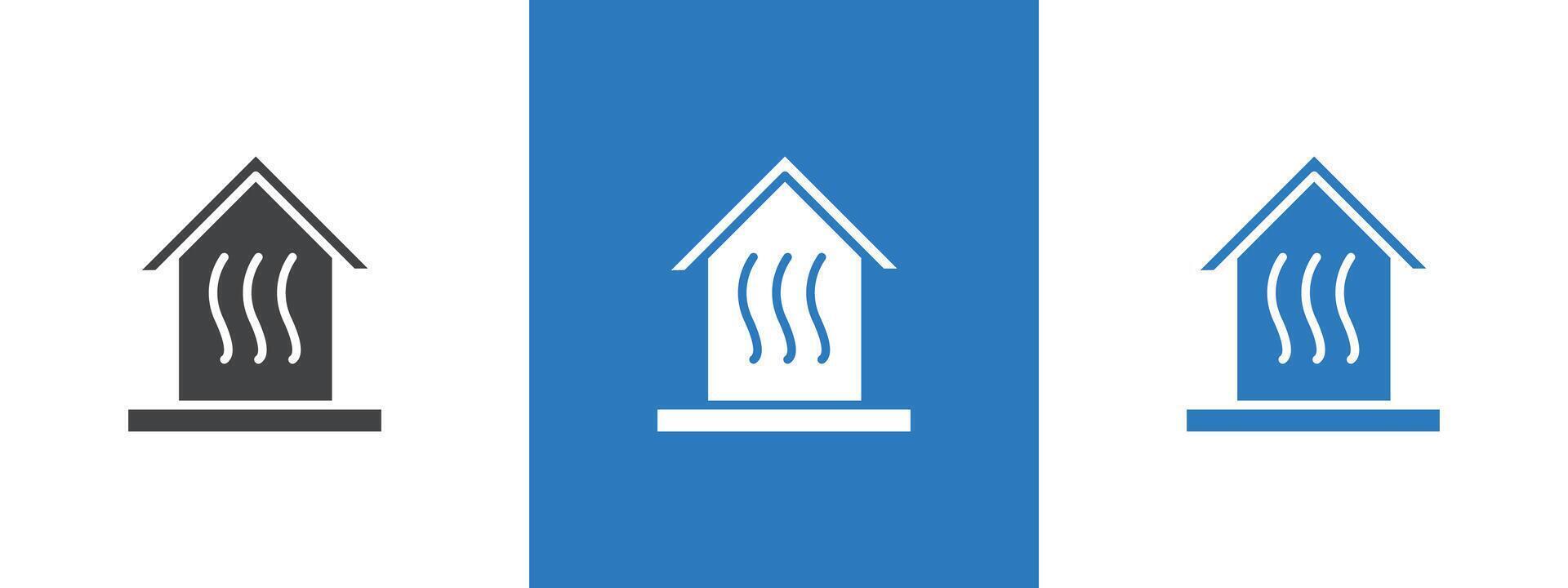 House heating icon thin line illustration vector