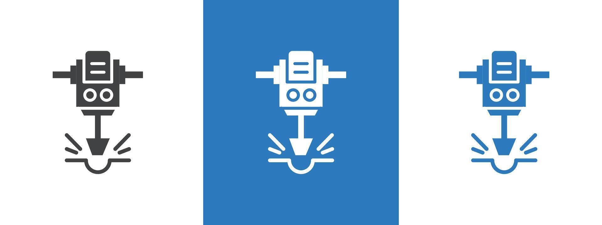 jack hammer icon thin line illustration vector
