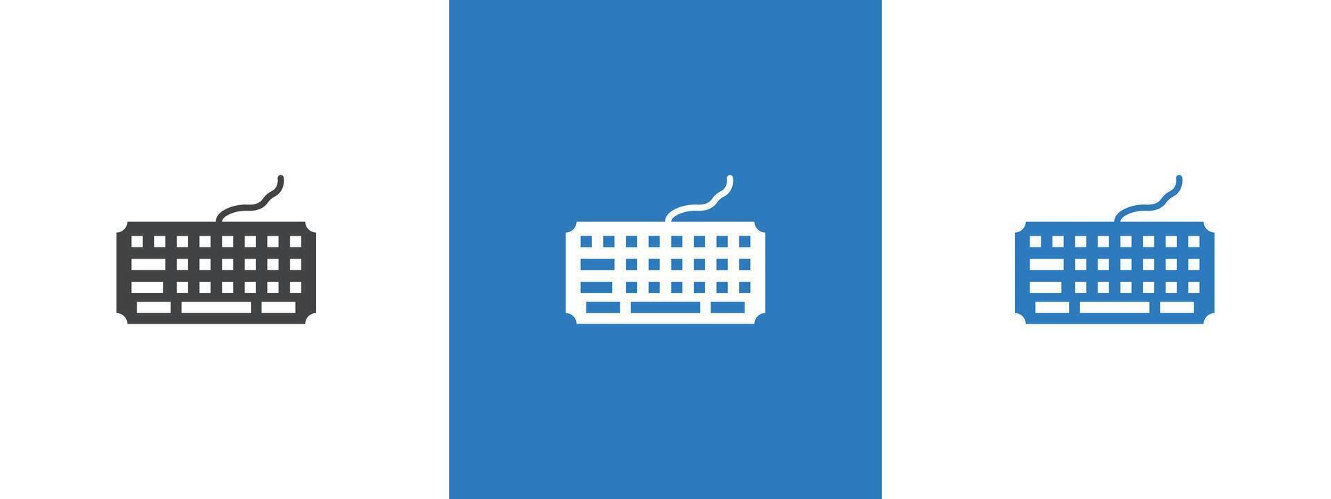 Keyboard icon thin line illustration vector