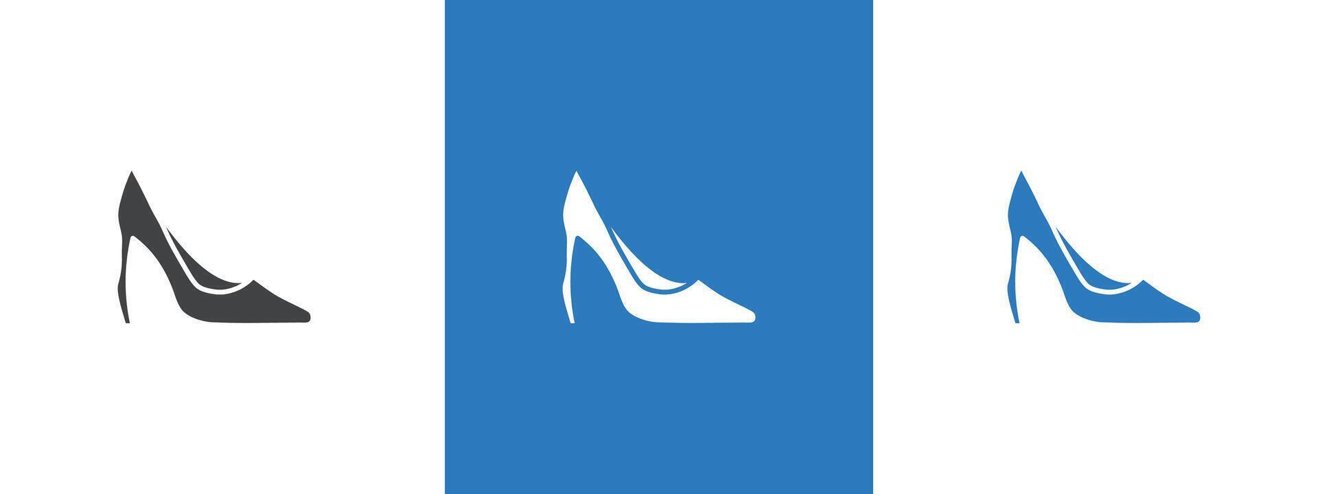 leather shoes heel icon thin line illustration vector