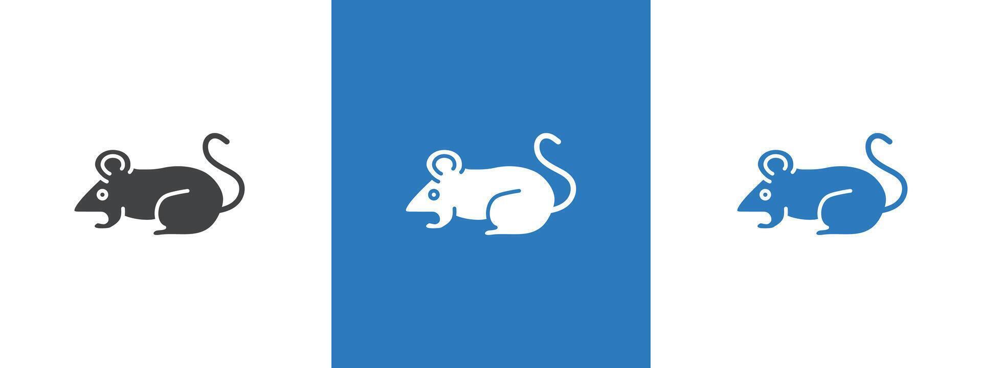 mouse animal icon thin line illustration vector
