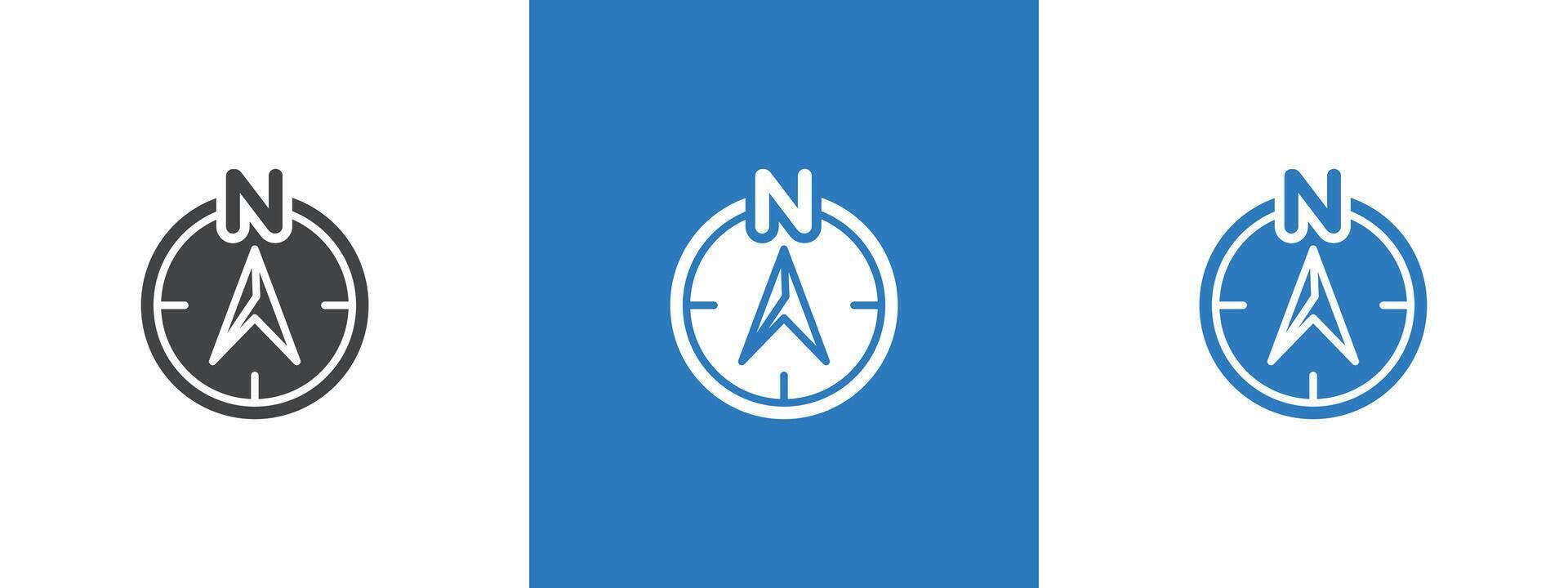 Navigator arrow icon thin line illustration vector