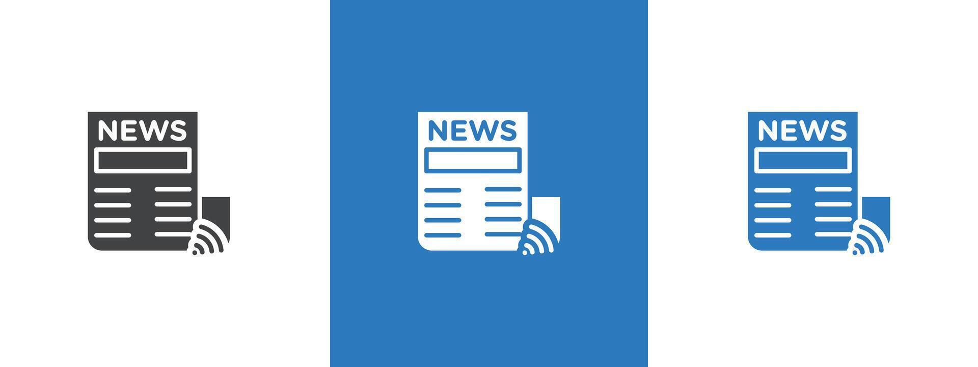 News Feed icon thin line illustration vector