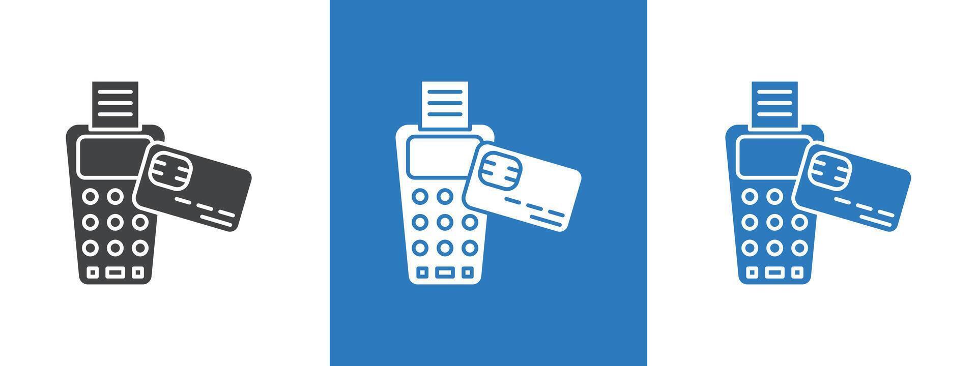 Payment terminal icon thin line illustration vector