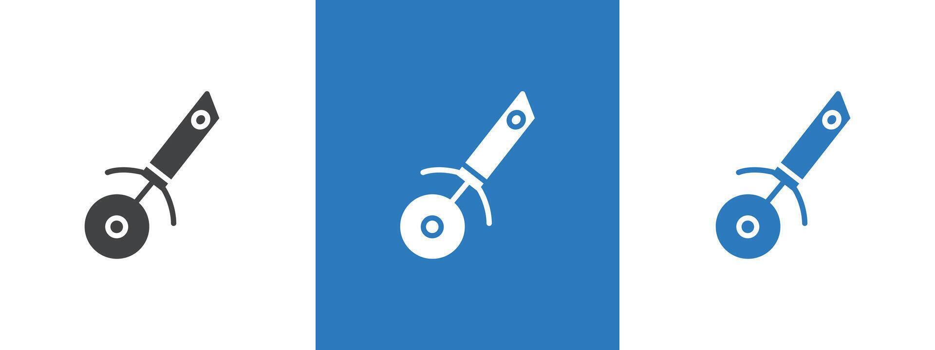 Pizza Cuttier icon thin line illustration vector