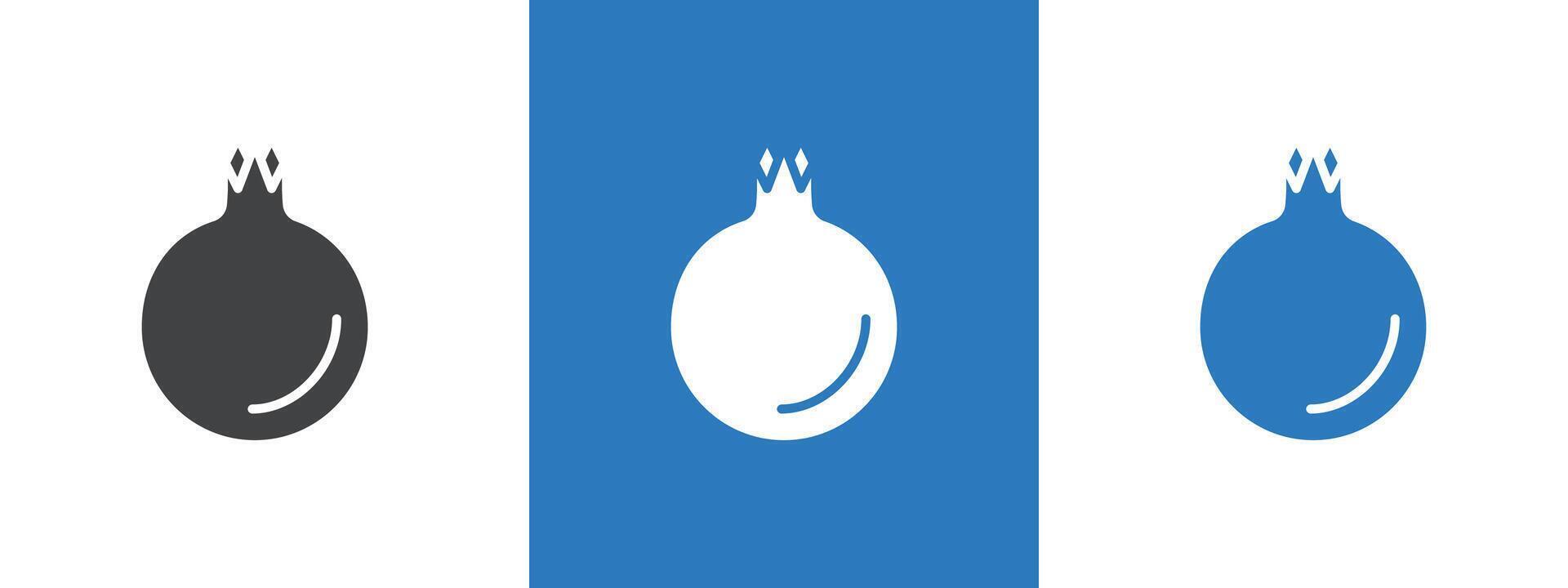 pomegranate icon thin line illustration vector