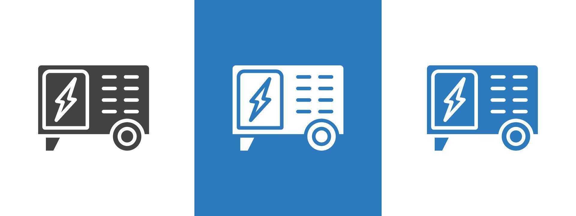 Portable power generator icon thin line illustration vector