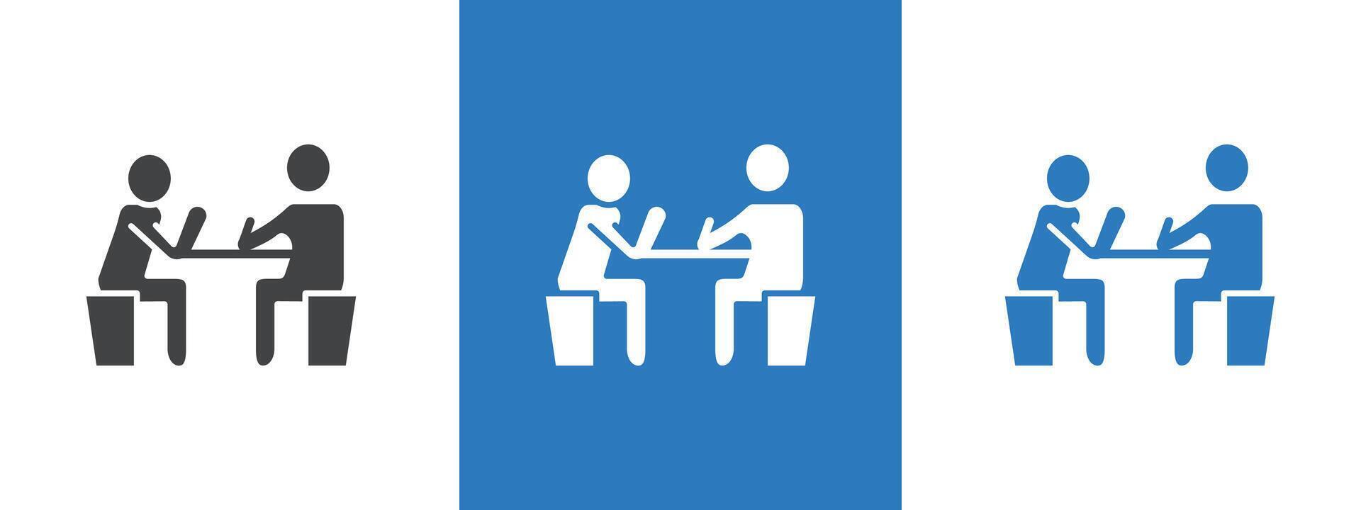 psychologist and patient icon thin line illustration vector
