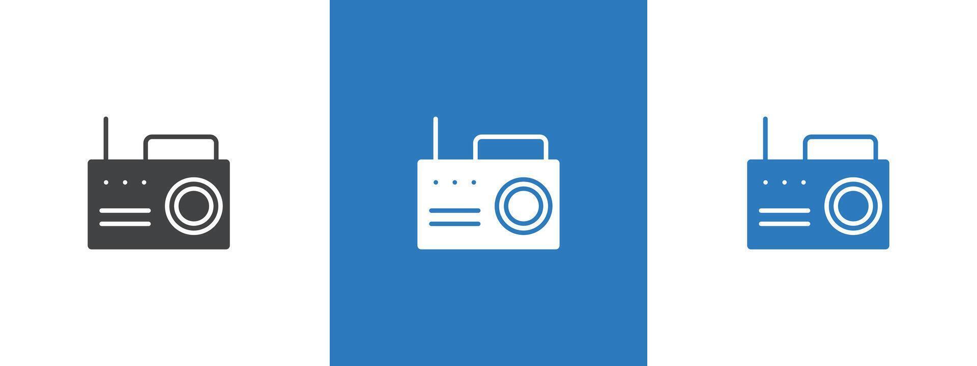 radio icon thin line illustration vector