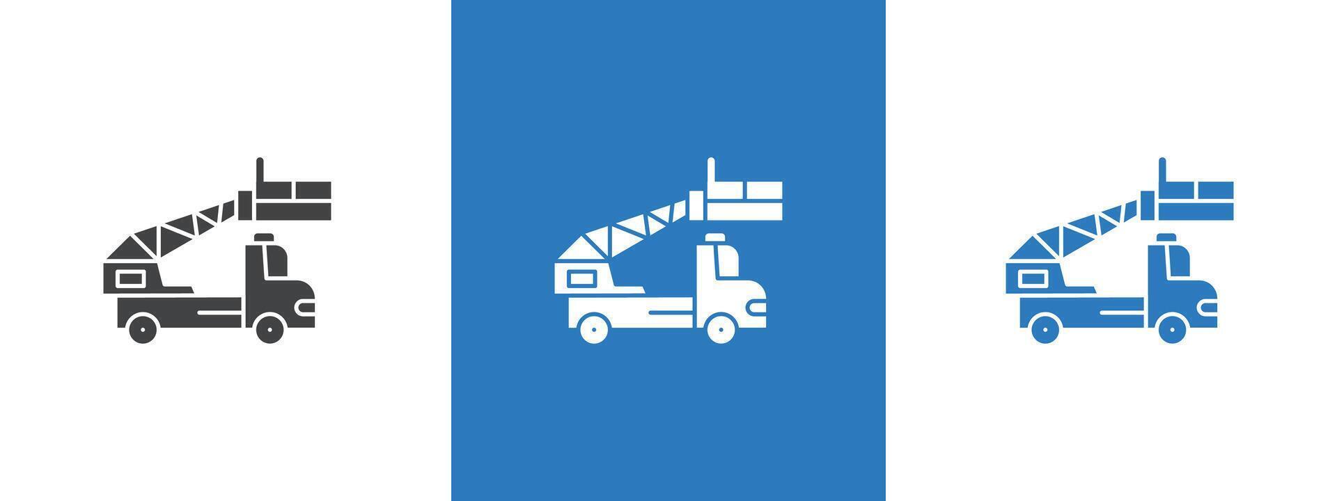 rescue truck basket icon thin line illustration vector